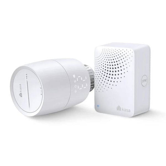 TP-Link Kasa KE100 KIT Termostato Radiatore Smart con Hub Centrale - WiFi - Timer - Protezione da Gelo - Controllo con Assistente Virtuale e App - Colore Bianco