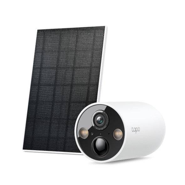 TP-Link Tapo C425 KIT Videocamera di Sicurezza - 2K QHD - Rilevamento IA - Batteria 10Ah - Luce LED - Pannello Solare - Visione Notturna - WiFi - Audio Bidirezionale - Risoluzione 4Mpx - Colore Bianco e Nero