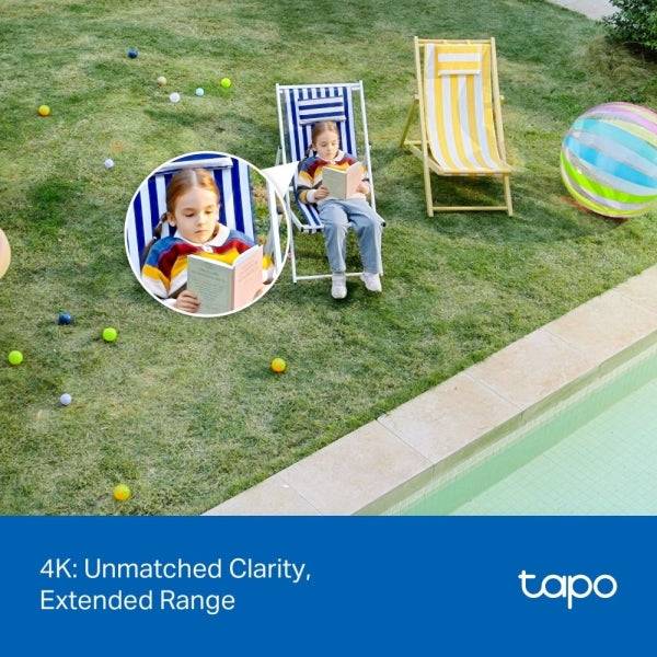 TP-Link Tapo TC46 Telecamera di Sicurezza per Esterno - IP66 - WiFi - Ethernet - Risoluzione 8Mpx - Visione Notturna - Audio Bidirezionale - Colore Bianco e Nero