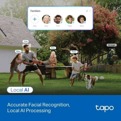 TP-Link Tapo TC46 Telecamera di Sicurezza per Esterno - IP66 - WiFi - Ethernet - Risoluzione 8Mpx - Visione Notturna - Audio Bidirezionale - Colore Bianco e Nero