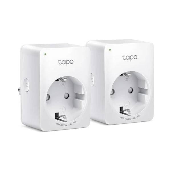TP-Link Tapo P110 Confezione 2 Prese Intelligenti - WiFi - Spegnimento Automatico - Monitoraggio Energia e Consumo - Modalità Assenza - Controllo con App e Assistenti Virtuali - Colore Bianco