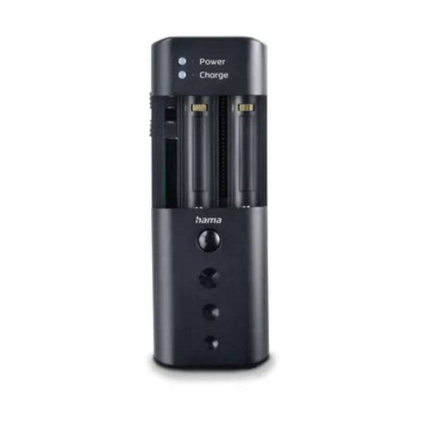 Hama Delta Travel Cargador Universal - Baterias 3,6V 3,7V 7,2V 7,4 V - Pilas AA y AAA - USB-C