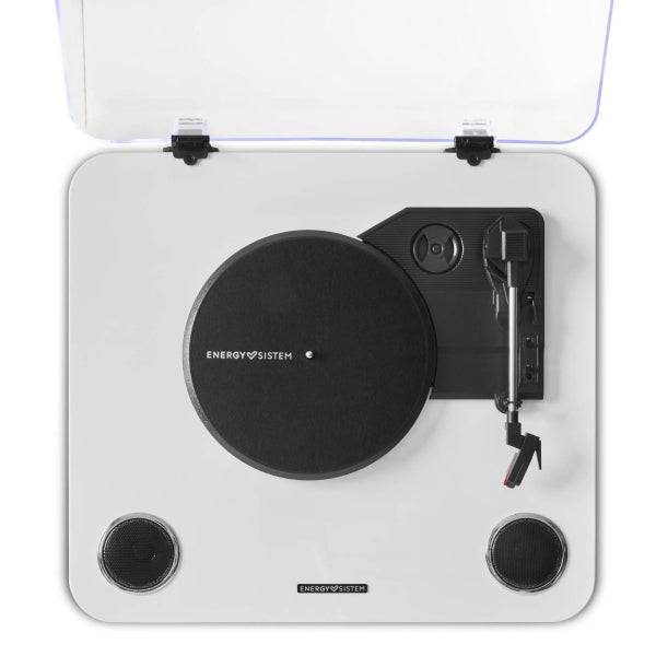 Energy Sistem WhiteSpin Giradischi - Altoparlanti 10W - Funzione Auto-Stop - Connessione RCA, Bluetooth e USB - Colore Bianco