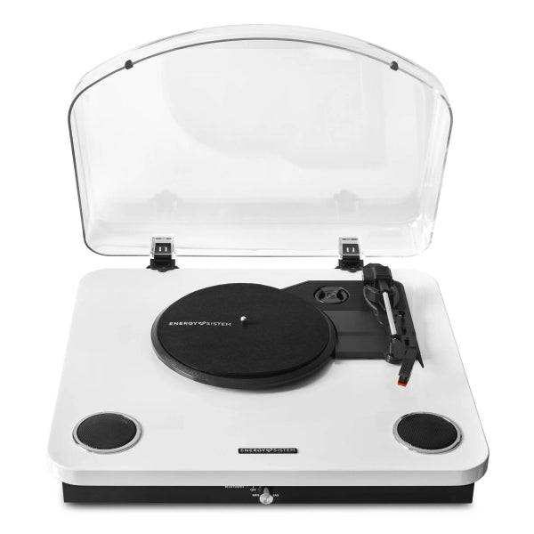 Energy Sistem WhiteSpin Giradischi - Altoparlanti 10W - Funzione Auto-Stop - Connessione RCA, Bluetooth e USB - Colore Bianco