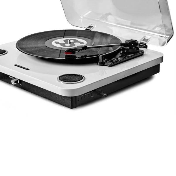 Energy Sistem WhiteSpin Giradischi - Altoparlanti 10W - Funzione Auto-Stop - Connessione RCA, Bluetooth e USB - Colore Bianco