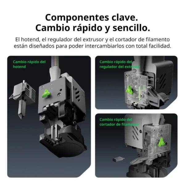 Creality Sparkx i7 Combo Impresora 3D Abierta + Unidad CFS - Volumen 26x26x25.5cm - Camara HD de 720px - Sistema Multicolor CFS Lite - Cuerpo Metalico - Velocidad Hasta 500 mm/s - USB, WiFi