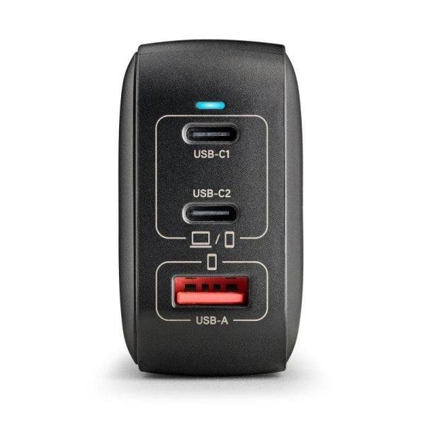 NGS Bud Tiny Caricabatterie GaN Universale a Parete 100W Ultrarapido - 2x USB-C PD & PPS, 1x USB-A QC 3.0 - Colore Nero