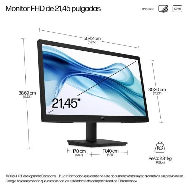 HP Series 3 Pro 322pv Monitor 21.4" VA FullHD 100Hz - Tempo Risposta 5ms - HDMI, VGA - VESA 100x100 - Nero