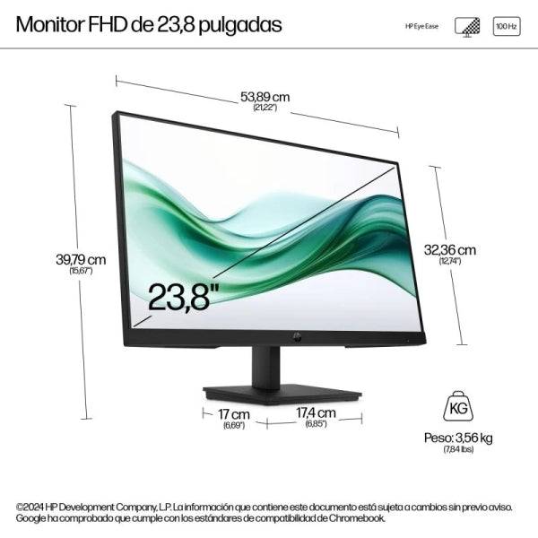 HP Series 3 Pro 324pv Monitor 23.8" VA FullHD 100Hz - Respuesta 5ms - HDMI, VGA - VESA 100x100 - Colore Nero