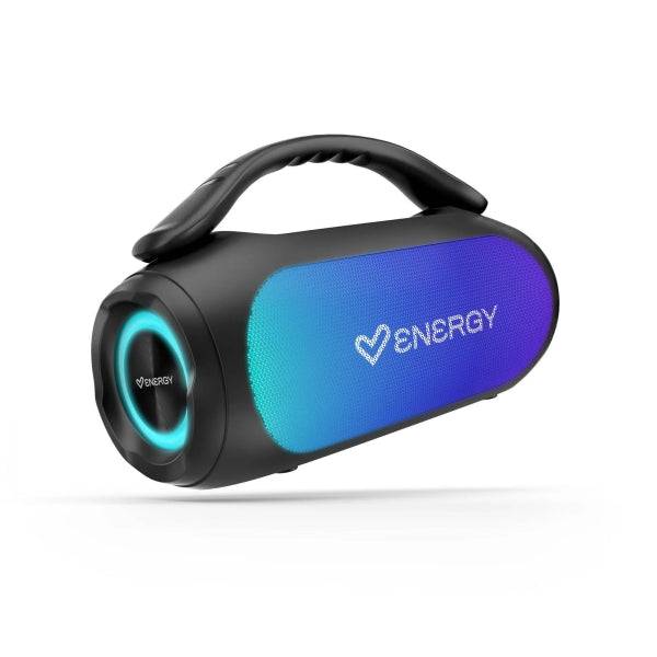 Energy Sistem NeoBeat Altoparlante 60W - Bluetooth 5.4 - Tecnologia True Wireless - Funzione Deep Bass - Fino a 12 Ore di Autonomia - Resistente a Schizzi - Luci LED - Radio FM, USB e MicroSD - Colore Nero
