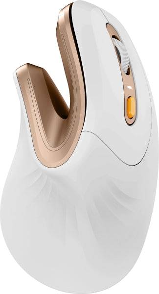 ProtoArc EM11 NL Mouse Verticale Ergonomico Wireless - 2400 dpi - Bluetooth + 2.4Ghz - Batteria Ricaricabile - Multidispositivo - Colore Bianco