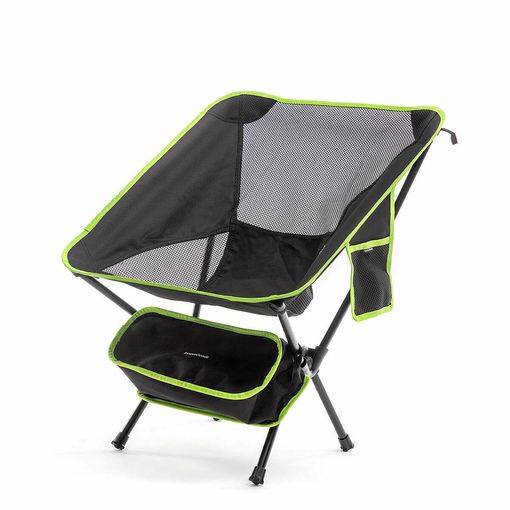Innovagoods Folstul Sedia da Campeggio Pieghevole - Supporta 120kg - Tasca Laterale - Borsa di Trasporto