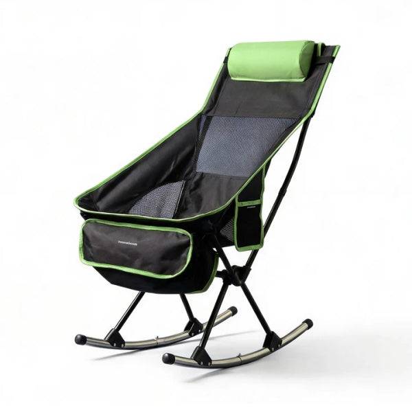 Innovagoods Trillow Sedia a Dondolo da Campeggio 2 in 1 Pieghevole - Supporta 120Kg - Tasca Laterale - Borsa da Trasporto