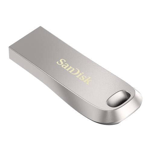 Sandisk Ultra Lux Memoria USB 3.1 128GB - Senza Tappo - Colore Acciaio (Pendrive)