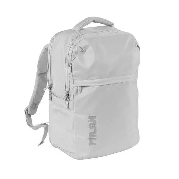 Milan Shadow Zaino 25L - 2 Tasche Anteriori, 2 Tasche Laterali, Scomparto Imbottito per Laptop fino a 16" - Maniglie Regolabili e Imbottite - Colore Grigio