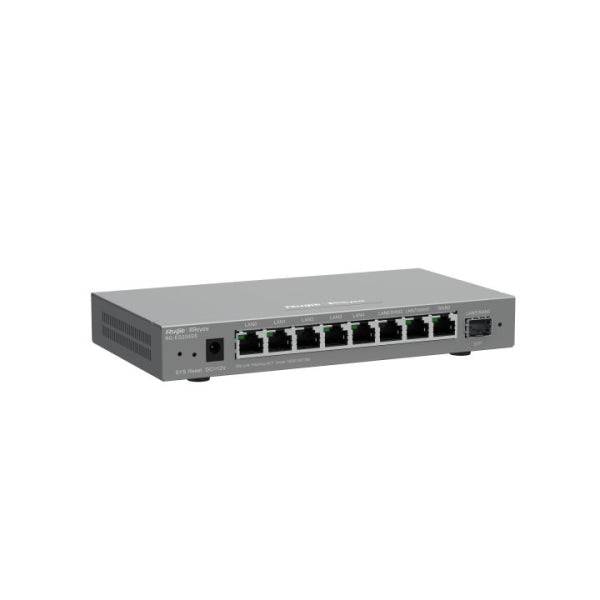 Ruijie RG-EG209GS Router de Sobremesa - 9 Puertos - Ethernet - SFP - Velocidad hasta 600Mbps - Capacità hasta 200 Usuarios - Gestion en la Nube - Colore Grigio