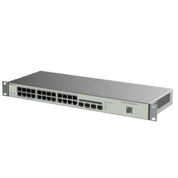 Ruijie RG-NBS3100-24GT4SFP-V2 Switch Gestionado - Montaje en Rack 1U - 24 Puertos Ethernet hasta 1Gbps - 4x SFP hasta 1Gbps - Colore Acero