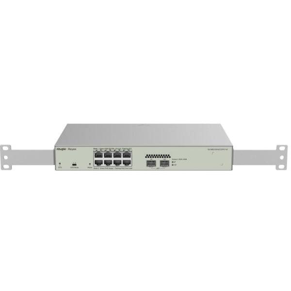 Ruijie RG-NBS3100-8GT2SFP-P-V2 Switch Gestionado en Capa 2 - 8 Puertos - PoE 125W - Carcasa de Acero - Colore Acero