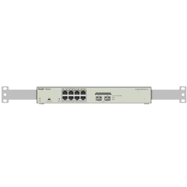 Ruijie RG-NBS3100-8GT2SFP-P-V2 Switch Gestionado en Capa 2 - 8 Puertos - PoE 125W - Carcasa de Acero - Colore Acero