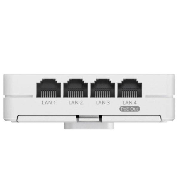 Ruijie RG-RAP62-Wall Punto de Acceso de Doble Radio - Montaje Pared - 4 Puertos LAN RJ45 - 1 Puerto WAN RJ45 - PoE - 3Gbps - WiFi 6 AX3000 - Antenas Integradas Gestion con App - Colore Bianco