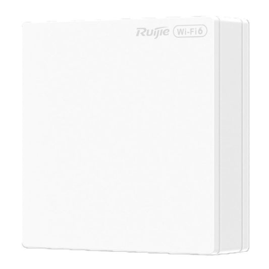 Ruijie RG-RAP62-Wall-Lite Punto di Accesso Dual Band - Montaggio a Parete - 1x 1GE LAN/WAN - PoE - 3Gbps - WiFi 6 AX3000 - Antenne Integrate Omnidirezionali Ethernet - Colore Bianco