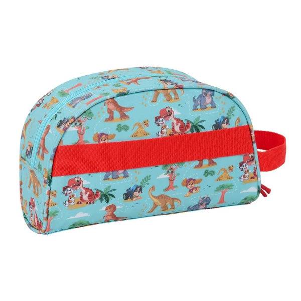 Safta Paw Patrol Dino Rescue Beauty Case - Adattabile a Trolley - Maniglia Laterale - Tasca Interna con Cerniera - 26x16x9cm - Colore Blu Pastello