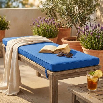Cuscino rettangolare sfoderabile in poliestere idrorepellente 150x45 cm