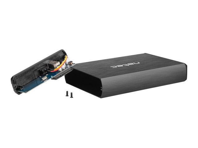 Natec Rhino Custodia Esterna per Dischi HDD/SSD SATA 3,5" - USB 3.0 - Design Robusto ed Elegante - Plug and Play - Colore Nero