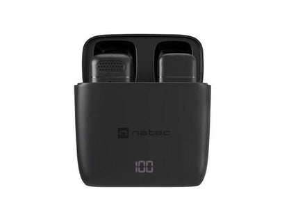 Natec Hopper Lavalier Microfono Wireless Connettore Lightning - Alta Sensibilità - Frequenza Fino a 48 kHz