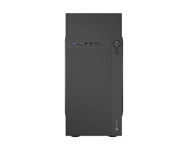 Case Mini Torre Natec Helix USB-C MiniATX - Compatibile Micro-ATX e Mini-ITX - 1xUSB-C, 2xUSB 3.0, 2xUSB2.0 e 2xMiniJack - Colore Nero