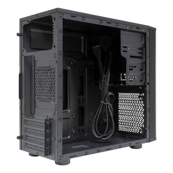 Unykach Aero C15 Case MicroATX - Alimentatore 500W Incluso - Supporto Disco 1x 3.5", 2x 2.5" - 1x USB-A 3.0 2x USB-A 2.0 1x USB-C 3.0 e Audio - Nero