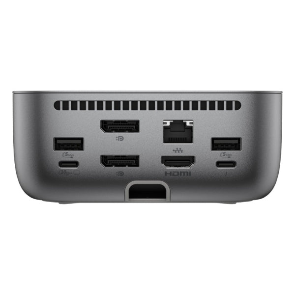 HP Dock G6 180W Thunderbolt 4 con 11 Porte - 3xUSB-C, 5xUSB-A, 2xDisplay Port, 1xHDMI, 1xRJ-45 - Alimentazione fino a 100W via USB-C PD - Colore Grigio