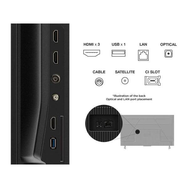 TCL 43T69C Televisore Smart TV 43" QLED UltraHD 4K HDR - Google TV - WiFi, HDMI, USB 3.0, Ethernet, Bluetooth - VESA 200x200mm