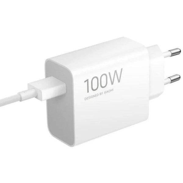 Xiaomi Caricabatterie GAN 100W da Parete per Smartphone USB-A 100W + Cavo - Identificazione Intelligente Dispositivi - Colore Bianco