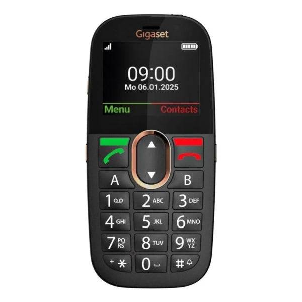 Gigaset GL695 Telefono Cellulare per Anziani Schermo 2.31" - 4G - Pulsanti Grandi - Base di Ricarica - Colore Nero