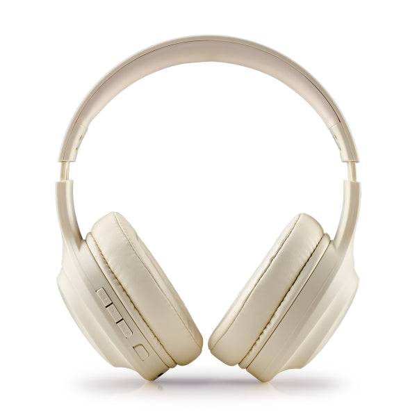 NGS Artica Galcier Cuffie Bluetooth - Batteria Estraibile - Autonomia fino a 75h - Colore Beige