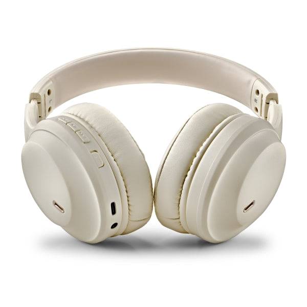 NGS Artica Galcier Cuffie Bluetooth - Batteria Estraibile - Autonomia fino a 75h - Colore Beige