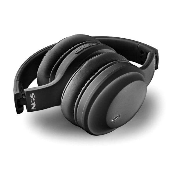 NGS Artica Galcier Cuffie Bluetooth - Batteria Estraibile - Autonomia fino a 75h - Colore Nero