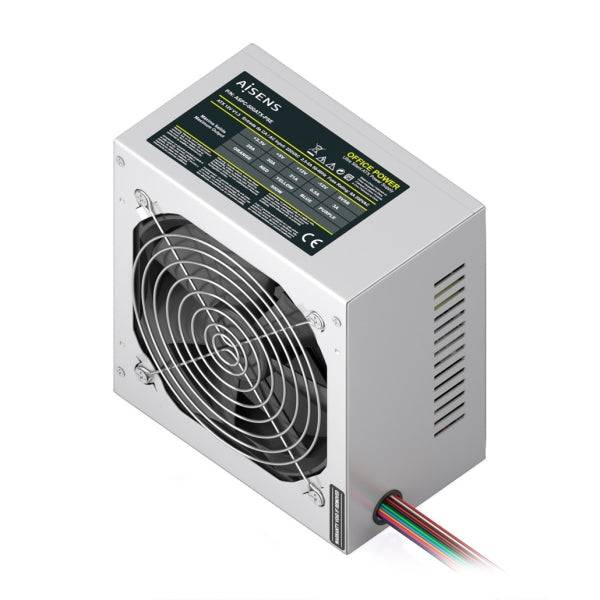 Aisens ASPC-500ATX-PSE Alimentatore 500W ATX - Ventola 120mm - OEM - Cavo di Alimentazione Incluso - Colore Argento