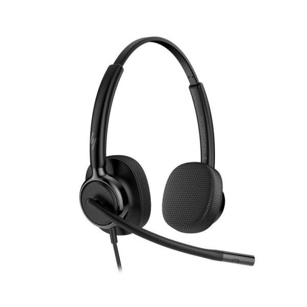 HP Poly Mission 425 Cuffie con Microfono - Cuscinetti Similpelle Imbottiti - Controlli su Cavo