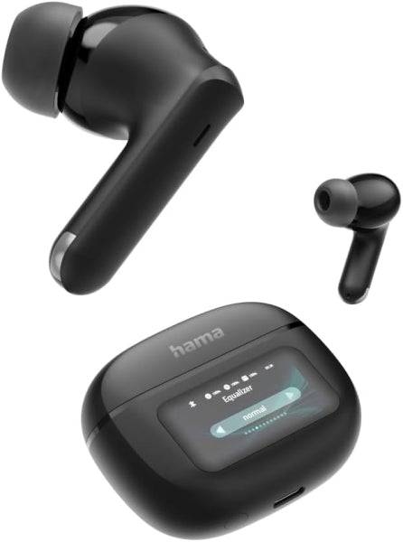 Hama Spirit Touch Cuffie Wireless TWS - Bluetooth 5.4 - Controllo Touch Intelligente - Custodia Ricaricabile - Colore Nero