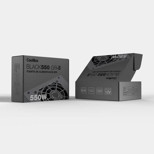 CoolBox BLACK550 GR-S Alimentatore 550W SFX - Ventola 80mm - Colore Nero