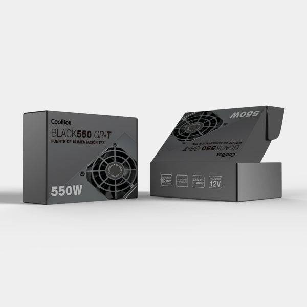 CoolBox BLACK550 GR-T Alimentatore 550W TFX - Ventola 80mm - Colore Nero