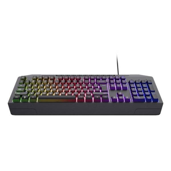 Trust Gaming GXT 836 Evocx Tastiera Gaming USB - 12 Tasti Multimedia - Antighosting - Illuminazione LED - Colore Nero