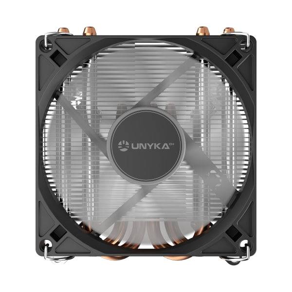 Unykach Unycool H37 Dissipatore Compatto CPU Profilo Basso - Multisocket Universale - Ventola 90mm - Colore Nero