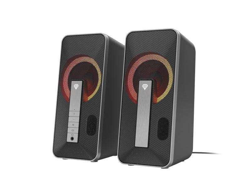 Genesis Hellium 100BT Altoparlanti 2.0 10W - USB - Bluetooth / Minijack - RGB - Colore Nero