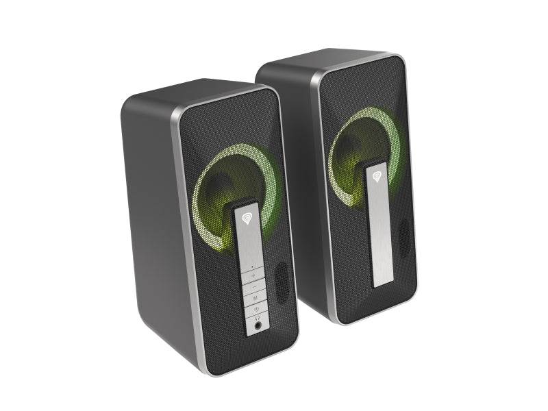 Genesis Hellium 100BT Altoparlanti 2.0 10W - USB - Bluetooth / Minijack - RGB - Colore Nero