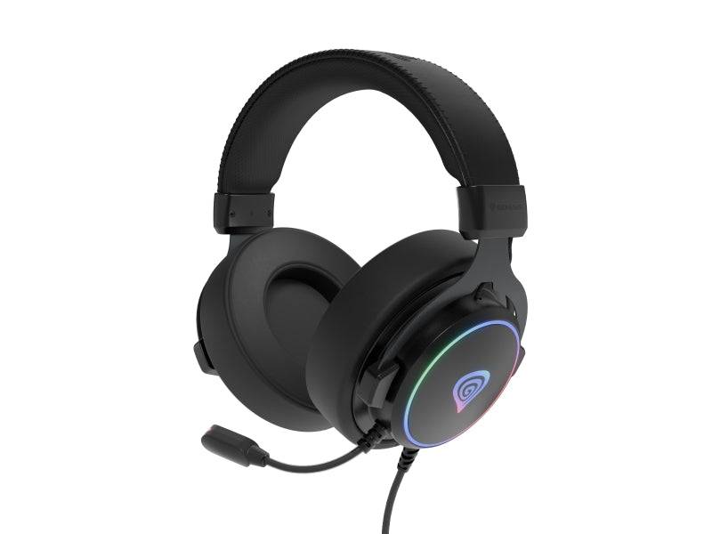 Genesis Neon 764 Cuffie Gaming - Speaker 50mm - Microfono - 7.1 Virtuale - RGB - USB - Colore Nero