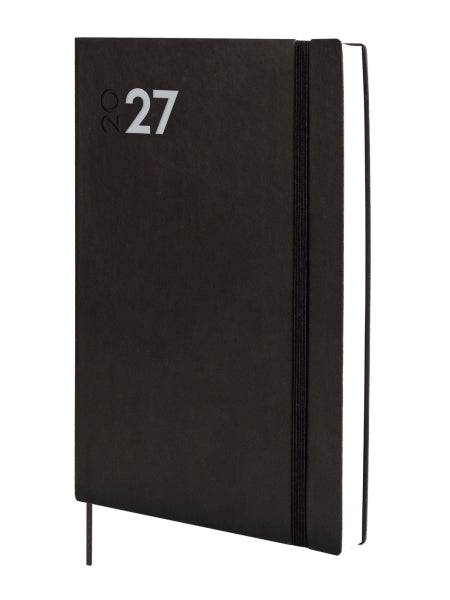 Finocam Dynamic Mara Agenda Professionale - Annuale 2027 - 1 Giorno per Pagina - Formato Y11 - 165x240mm - Elastico - Copertina Morbida in PU - Angoli Microforati - Carta da 80g/m2
