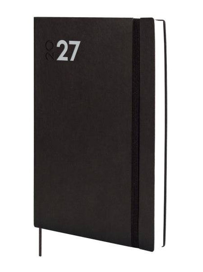 Finocam Dynamic Mara Agenda Professionale - Annuale 2027 - 1 Giorno per Pagina - Formato Y11 - 165x240mm - Elastico - Copertina Morbida in PU - Angoli Microforati - Carta da 80g/m2